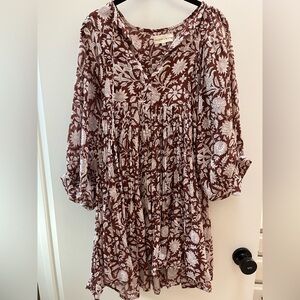 Daughters of India Mini Dress - Marsala